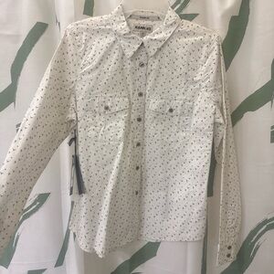 RANK45 Women's White Patterned Top